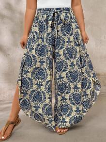 SHEIN LUNE Plus Size Kobiety Kwiatowy Nadruk Elastyczna Talia Wiązany Na Dole Asymetryczny Dolnik Długie Spodnie Stroje Wakacyjne Kobieta Plus Size Kobiety Ubrania Festiwal Boho Ubrania Vintage Nadruk Asymetryczny Dolnik Spodnie Festiwal Boho Plus Size Letnie Stroje Dla Kobiet Spodnie Kobiety Mosta Plus Size Letnie Stroje Dla Kobiet Stroje Wakacyjne Kobieta Festiwal Letnie Stroje Dla Kobiet Stroje Wakacyjne Kobieta Pantalones