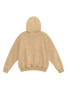 NEON BLANC 男士街头风格针织刺绣装饰长袖连帽衫，适合秋冬 - 棕色 - 查看 2