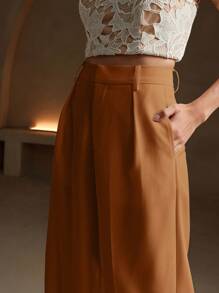 Anewsta Maillard 直筒优雅高腰西装裤，适合度假/新年、商务休闲女士