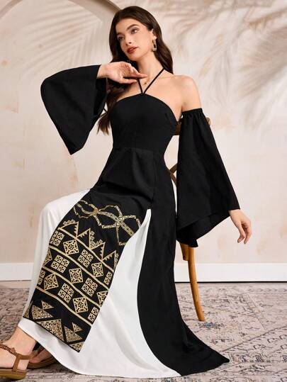 Al Najma 女士几何印花吊带连衣裙