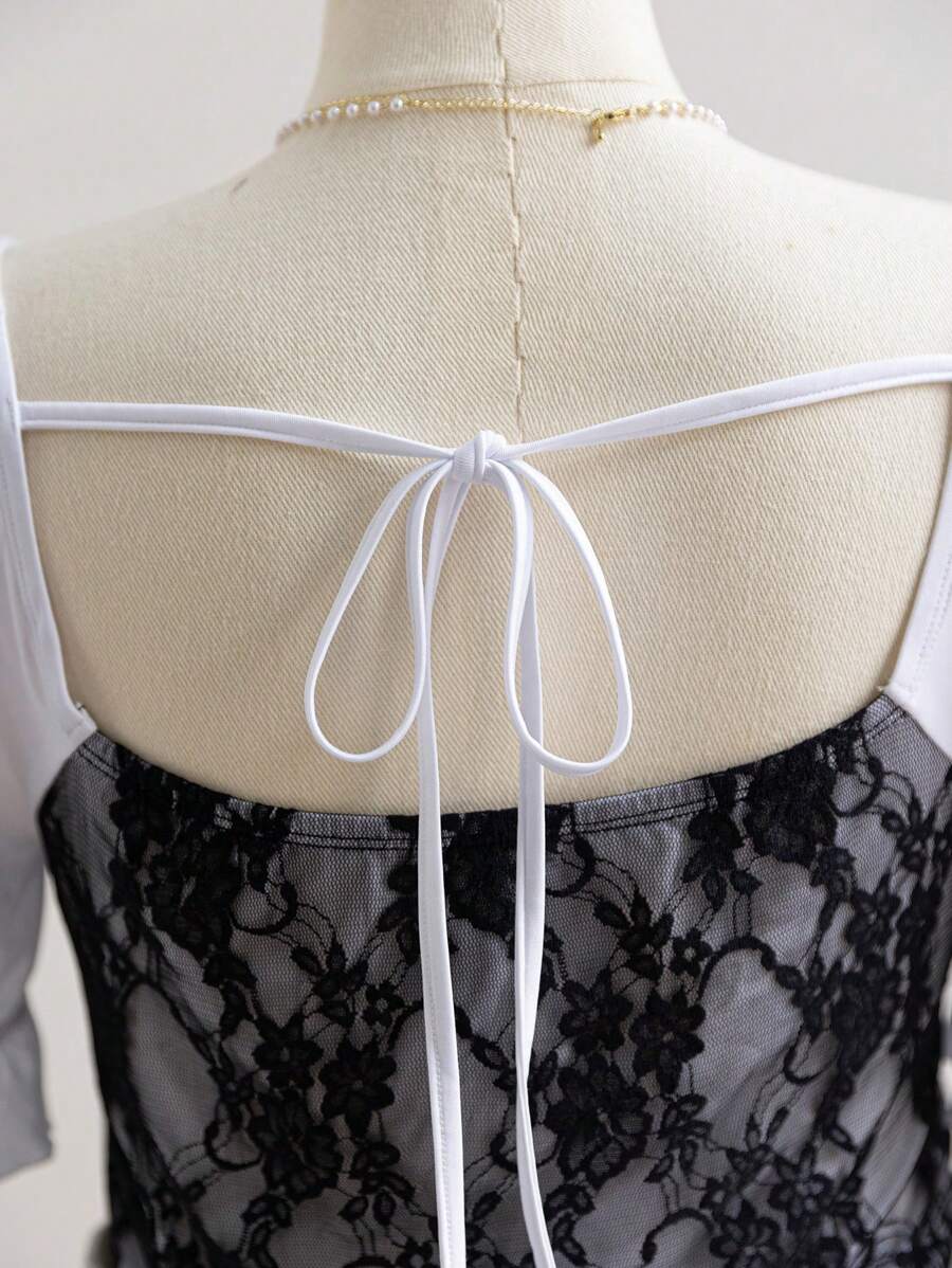 SHEIN WYWH Damen Große Größen Frühlings Urlaubs Romantisch Vintage ...