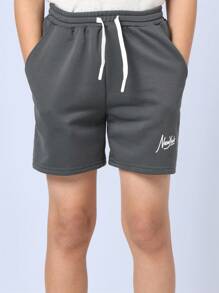 SUMWON Classic Sleeveless Tank Set Two-Piece Outfit Casual Sport Streetwear Summer Athletic New York Logo Print Regular Fit Everyday Youth Exercise Set