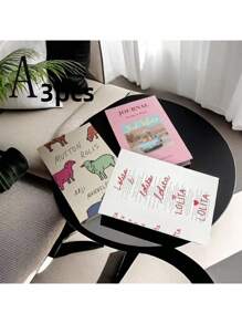 SHEIN 3 件可折叠假书，简单装饰书，家居装饰道具 - 彩色 - 查看 4