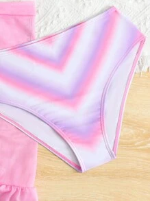 SHEIN Tween Girl' Spaghetti Strap Bikini Top - Baby Pink - View 4