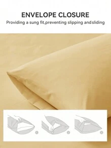 2pcs Classic Fashionable Simple Style Solid Envelope Closure Pillowcase Without Filler, Soft Fabric, Skin-Friendly And Breathable, Moisture-Wicking Fabric, Suitable For Bedroom, Bedding Supplies, All Season,Rama Bedtime Comfort