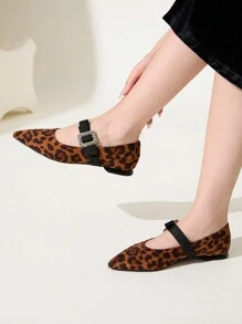 CUCCOO CHICEST Zapatos de tacón con punta fina de estampado de leopardo sexy, nuevos diseños de bombas Mary Jane con moño para mujer - Marrón - Ver 9