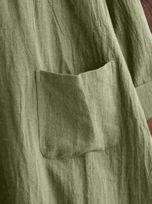 SHEIN Half Button High Low Longline Blouse Without Necklace Fall Cloth For Women