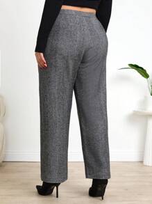 RueChic 女士纯色高腰灯笼裤 - 灰色 - 查看 2