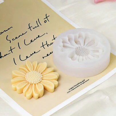 Bộ khuôn silicon hoa cúc và hoa hướng dương - Dụng cụ chuyên nghiệp để tạo hình hoa, chữ & tấm lót hoa có thể tái sử dụng cho kem bơ, hồ dán, đồ thủ công bằng đất sét, thiết kế dễ tháo lắp chống dính - Thiết yếu cho bánh cưới, món tráng miệng mùa xuân và hoa tự làm