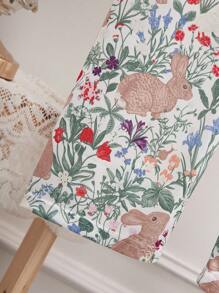 2 pezzi/set Ragazze adolescenti Set casual da casa con top in tinta unita e pantaloni con motivo floreale, manica corta e pantaloni lunghi