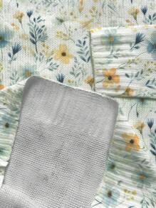 SHEIN LUNE New Casual Artistic Retro Ditsy Floral Design Women Cardigan, Spring & Autumn