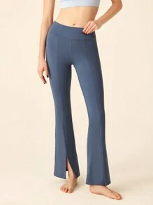 SHEIN Sports Solid Color Simple Fashion Casual Daily Sports Pants - Dusty Blue - View 7