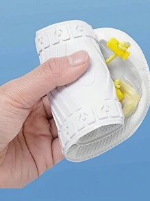 SHEIN 1 双透明卡通恐龙图案防水雨鞋套，防滑防水。多种尺寸适合雨天户外活动、学校、办公室、家庭、旅行、生日礼物、节日礼物