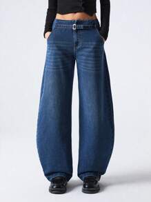 LYSMO Jeans de mezclilla casuales para mujer, minimalistas y de moda para uso diario