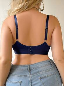 1 件大码无钢圈文胸 - 藍色 - 查看 2