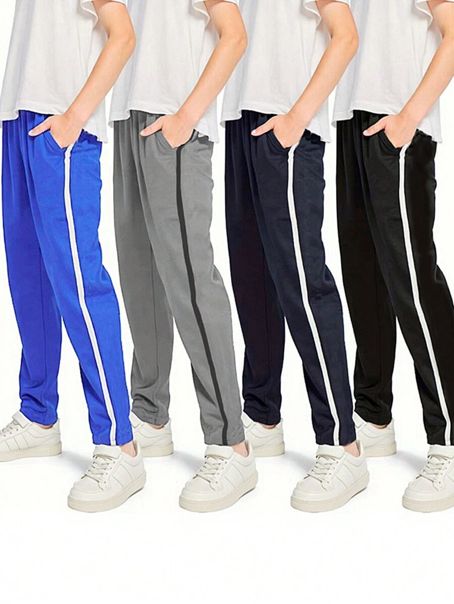 4pcs/Pack Young Boy Casual Street Fashion Long Pants, Suitable For Spring, Summer, Autumn