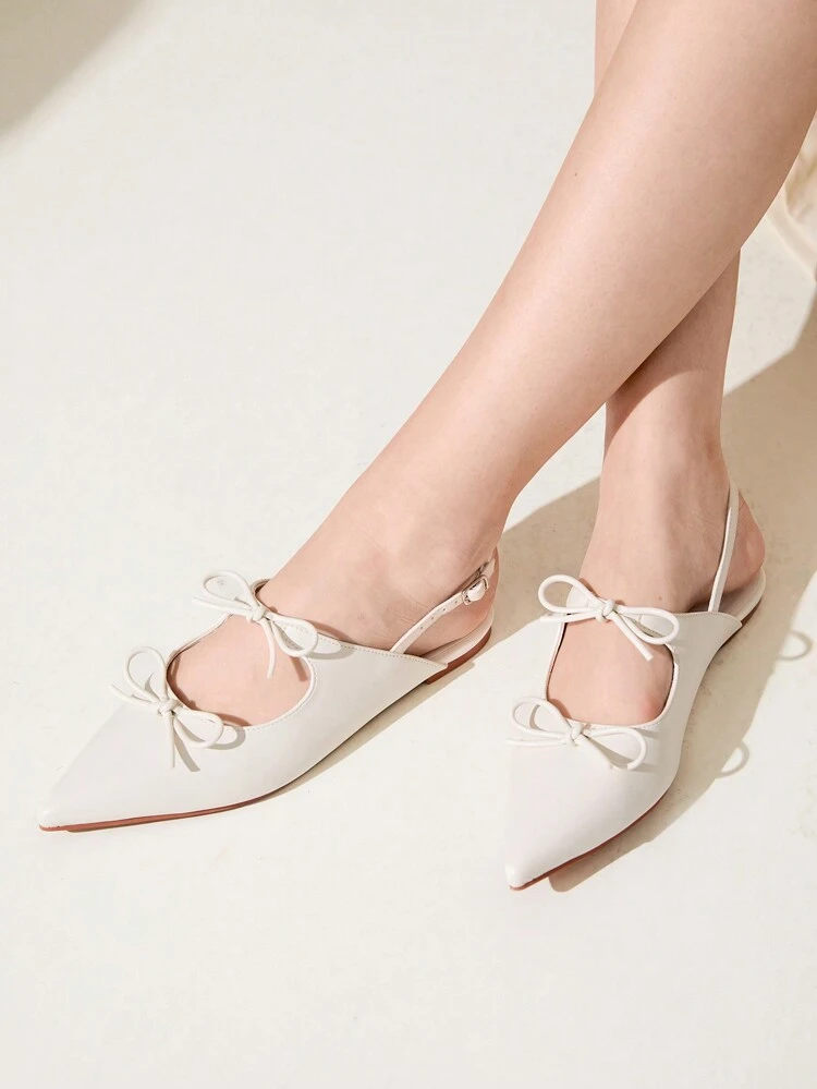 CUCCOO CHICEST Cream/Ivory PU Leather Pointed Toe Flat Slip-On Casual & Versatile Loafers For Women Valentine's Day