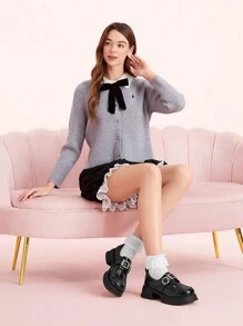 CUCCOO DOLLMOD Women's Casual Thick Sole Buckle Design Slip On Loafers - Black - View 10