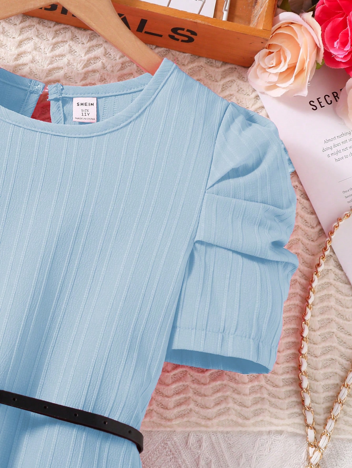 SHEIN فستان كاجوال قصير الأكمام بياقة مستديرة أنيق...