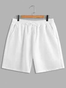 Manfinity Homme Męski graficzny nadruk, okrągły dekolt, krótki rękaw, top i spodenki, swobodny strój