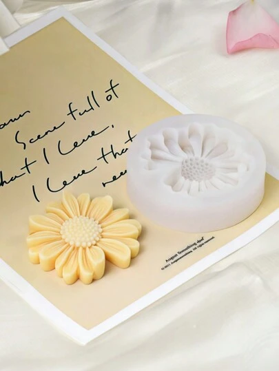 Daisy & Sunflower Silicone Mold Set - Professional Tools For Ting, S & Making Reusable Flower Embossing Mat For Buttercream, Gum Paste, Clay Crafts Non-Stick Easy Release Design - Essential For Wedding Cakes, Spring Desserts & DIY Flowers