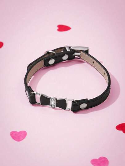 PETSIN 1 件情人节宠物蝴蝶结项圈，适合猫和小型犬