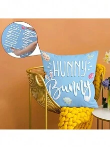 A Set Of 4 Easter Pillowcases, Machine Washable Polyester Decorative Pillowcase With Zipper, Suitable For Home, Office, Living Room Decoration - Fabric Material, No Core