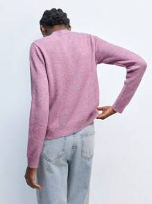 Maija Nuevo suéter de mujer elegante y casual con adorno de rhinestones tejido, en colores visón, albaricoque y avena, ideal para uso diario, romántico, urbano, de resort, apto para salidas, fiestas, bodas, festivales de música retro y temporada de graduación. Llegada de verano 2025.