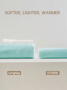 1 件超柔软 280GSM 法兰绒羊毛毯，轻质毛绒毯，适合床沙发旅行，薄荷绿