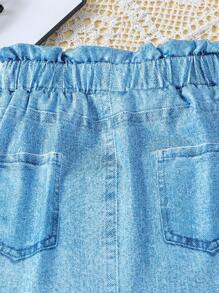 SHEIN Kleine Mädchen Kleid mit Katzen-Muster und Leggings, 2 in 1, leicht, Lässig, vielseitig einsetzbar für Frühling & Herbst