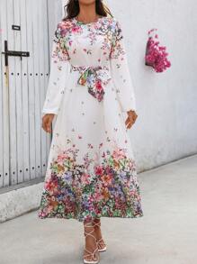 EMERY ROSE Women Long Dress, Simple & Fashionable Casual Everyday Wear