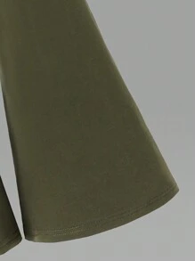 SHEIN Set de 2 piezas con Top de manga corta con estampado de corazón y pantalones de unicolor para niña preadolescente - Multicolor - Ver 3