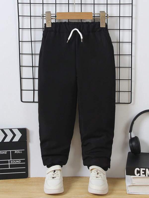 SHEIN Genkimix Kids Young Boys Casual Joggers, Cargo Pants, Suitable For School, And Home, Keep Boys Fashionable And Comfortable In Spring, Autumn And Winter