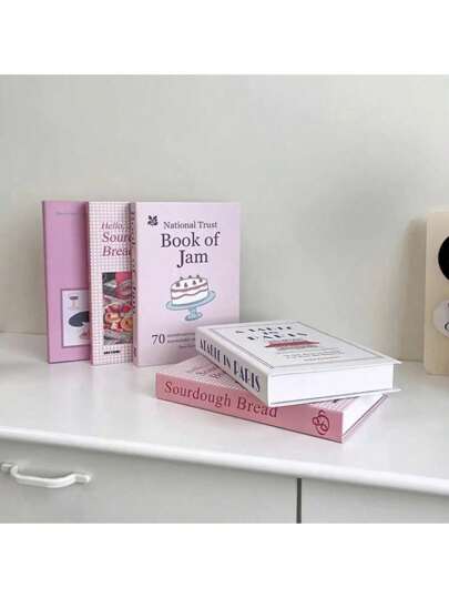 SHEIN 3 piezas de libros falsos plegables, libros decorativos sencillos, accesorio decorativo para el hogar