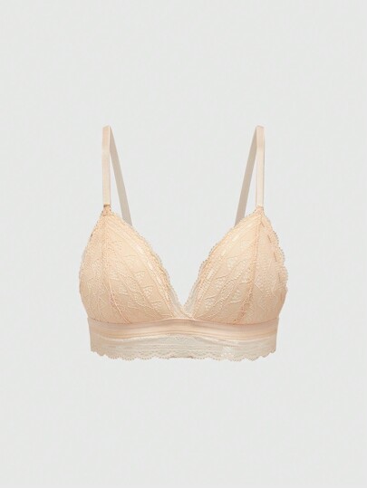 1pc Women's Minimalist Spaghetti Strap Camisole Lingerie Bra & Wireless Lingerie Bra Set