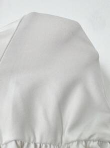 Zolique Women's White Satin Front Tie Tank Top, Casual Daily Wear, Valentine's Day,Summer For Women,Corset Tops For Women,Going Out Tops Women,Vintage Tops - White - View 6