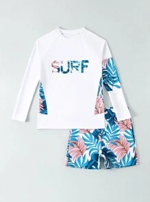 Tween Boys' Slim Fit Long Sleeve Casual Rash Guard - Multicolor - View 6