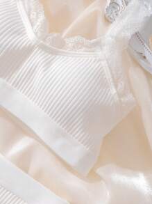2pcs Comfy Cotton Girls Tween Intimates Set, Bra And Panty