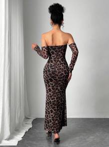 Chiquease Stylish Women's Slim Fitting Sexy Long Dress With Fish Tail Sleeve, Suitable For Party, Banquet, Outdoor Wear