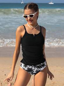 SHEIN Wildeya Top tipo camisola minimalista y casual de uso diario, estilo bikini para adolescentes