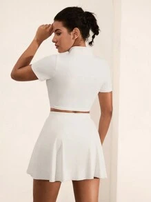Hanevo Maieu din piele fără spate fără spate, culoare uni, minimalist, ținută ocazională de zi cu zi