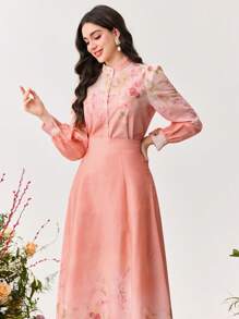 Modelyn 2pcs Floral Pattern Women Fashion Set - Pink - View 5