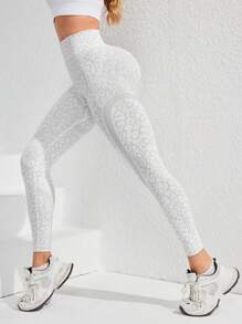 SHEIN Sport Studio Women Leopard Print Everyday Fitness Leggings