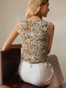 SHEIN Clasi Women's Bohemian Style Pattern Sleeveless Vest Top