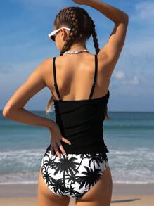 SHEIN Wildeya Top tipo camisola minimalista y casual de uso diario, estilo bikini para adolescentes