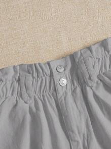 Breezaya Women's Simple Front Button Pocket Casual Denim Shorts - Light Grey - View 4