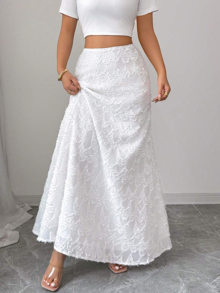 Rafferiza Váy Chiffon Cut-Out thanh lịch giản dị dành cho nữ - trắng - Xem 1