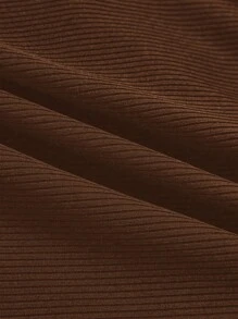 GlowEve 2pcs/Set Women's Solid Color Crew Neck Sleeveless Top And Long Pants Set - Brown - View 8