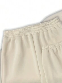 INAWLY Set de 2 piezas con Top con capucha y pantalones lisos, conjunto de uso casual y minimalista de moda para uso diario de mujer