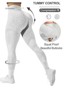 SHEIN Sport Studio Women Leopard Print Everyday Fitness Leggings